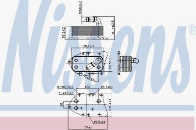 Nissens 90805 масляный радиатор, двигательное масло на OPEL ASTRA J Sports Tourer