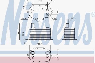 Nissens 90905 масляный радиатор, двигательное масло на 6 (E63)
