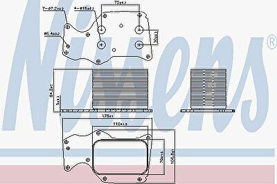 Nissens 90906 масляный радиатор, двигательное масло на X3 (F25)