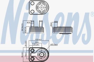 Nissens 90971 масляный радиатор, двигательное масло на FORD FOCUS III Turnier