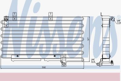 Nissens 94000 конденсатор, кондиционер на AUDI 100 (44, 44Q, C3)