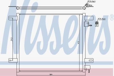 Nissens 940060 конденсатор, кондиционер на DAF LF