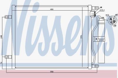 Nissens 940069 конденсатор, кондиционер на NISSAN MICRA III (K12)