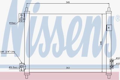 Nissens 940078 конденсатор, кондиционер на NISSAN CABSTAR