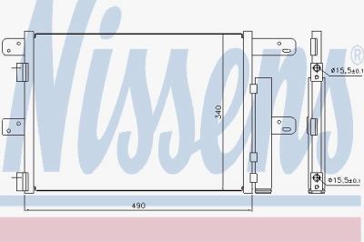 Nissens 940096 конденсатор, кондиционер на IVECO EuroCargo