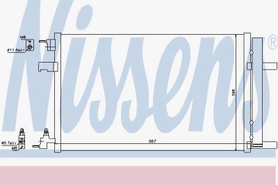 NISSENS Конденсер GM ORLANDO/CRUZE/ZAFIRA/ASTRA 1.4-1.8/2.0D A/T 09- (13267649, 940135)