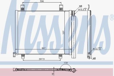 Nissens 940254 конденсатор, кондиционер на VW UP