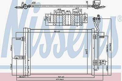 Nissens 940511 конденсатор, кондиционер на OPEL MERIVA