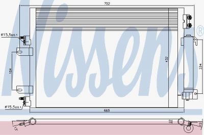 Nissens 940570 конденсатор, кондиционер на JEEP PATRIOT (MK74)