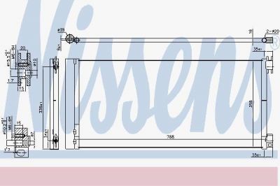 Nissens 940596 конденсатор, кондиционер на OPEL VIVARO Combi