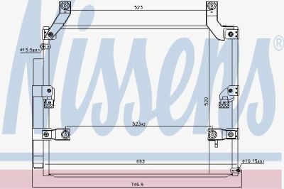 Nissens 940618 конденсатор, кондиционер на TOYOTA LAND CRUISER 100 (FZJ1_, UZJ1_)