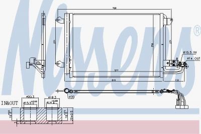 Nissens 940674 конденсатор, кондиционер на SKODA SUPERB (3T4)