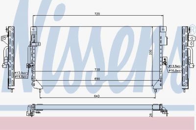 Nissens 94187 конденсатор, кондиционер на TOYOTA LAND CRUISER 80 (_J8_)