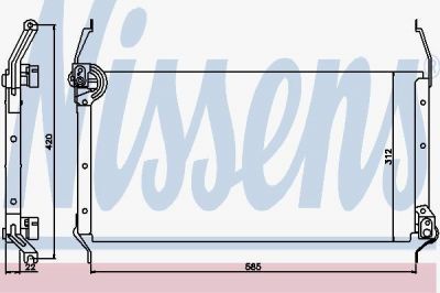 Nissens 94195 конденсатор, кондиционер на FIAT MAREA Weekend (185)