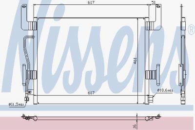 Nissens 94254 конденсатор, кондиционер на RENAULT TRUCKS Kerax