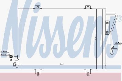 NISSENS Радиатор кондиционера RENAULT CLIO II (B/C/B0/1_, CB0/1/2_) 03/98--03/01 (7700414103, 94279)