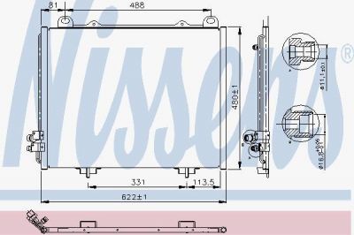 NISSENS Радиатор кондиционера MB W210 АККП/МКПП (2108300570, 94285)