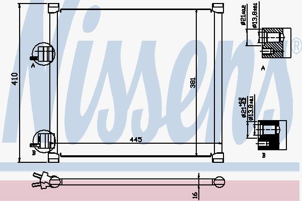 Nissens 94302 конденсатор, кондиционер на FORD KA (RB_)