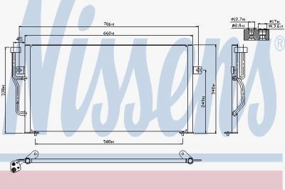 NISSENS Конденсер VOLVO S40 1.6-2.0/1.9D 95-05 (30871579, 94305)