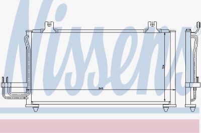 Nissens 94419 конденсатор, кондиционер на KIA SEPHIA (FA)