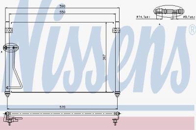 NISSENS Конденсер MAZDA 626 V 1.8/2.0/2.0 TD 97-03 (GE4T61480A, 94428)