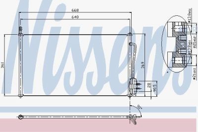 NISSENS Радиатор кондиционера FORD Focus I 98-04 (94432)