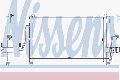 NISSENS Радиатор кондиционера GM NUBIRA 1.6/2.0 99- (94454)