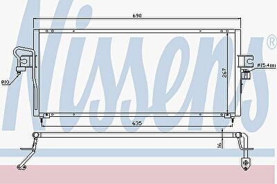 NISSENS Конденсер ALMERA N15 1.4/1.6/2.0 D 95-00 (94494)