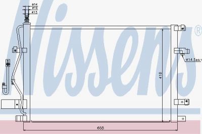 NISSENS Конденсер VOLVO S60 2.0-2.5 97-07 (6848889, 94525)