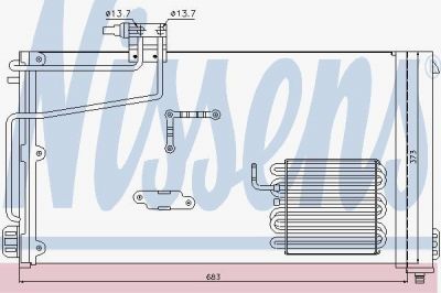 NISSENS радиатор конд. MB W203 2.0DCi-3.2DCi 00> (94545)