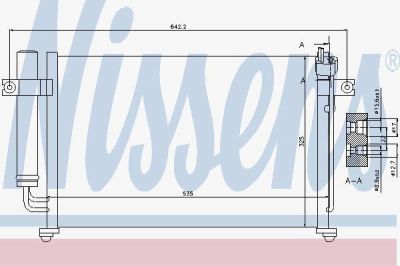 NISSENS Конденсер HYUNDAI GETZ 1.1/1.3/1.4/1.6 02- (976061C200, 94647)