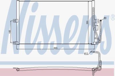 NISSENS Радиатор кондиционера OPEL Vectra B 1,6-2,6L 10/95-07/03 1850065 (1618114, 94653)