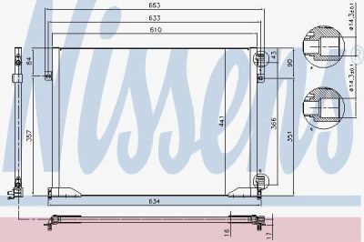 Nissens 94671 конденсатор, кондиционер на OPEL VIVARO фургон (F7)