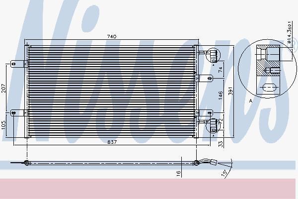 Nissens 94678 конденсатор, кондиционер на NISSAN PRIMASTAR автобус (X83)