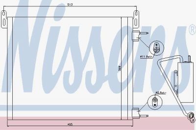 Nissens 94805 конденсатор, кондиционер на OPEL VECTRA C