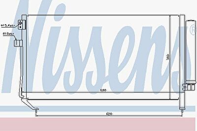 NISSENS Конденсер SUBARU FORESTER 2.0/2.5 02- (73210SA010, 94848)