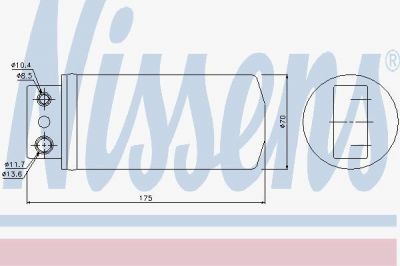 NISSENS Осушитель кондиционера OPEL Vectra B 95-99 (1618074, 95058)