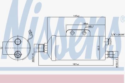 Nissens 95354 осушитель, кондиционер на HYUNDAI SONATA IV (EF)