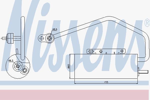 Nissens 95447 осушитель, кондиционер на OPEL VECTRA C универсал