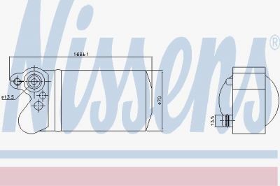 Nissens 95517 Осушитель кондиционера VOLVO S60/S80 1.6-3.0/1.6D/2.0D 06-