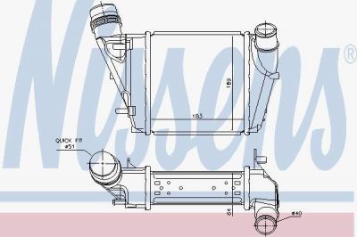 Nissens 96410 интеркулер на RENAULT TWINGO II (CN0_)