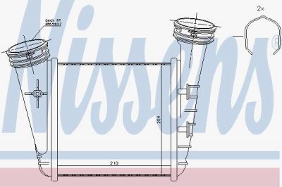 Nissens 96468 интеркулер на VW PASSAT Variant (3B6)