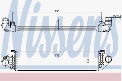 Nissens 96473 Интеркулер VOLVO S60/S80 1.6/1.6T 10-