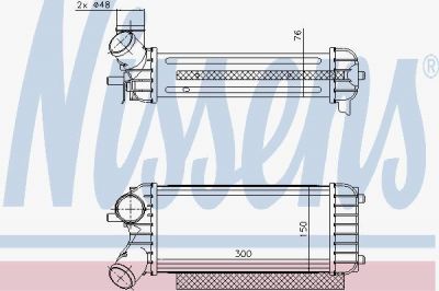 Nissens 96491 интеркулер на FORD C-MAX II (DXA/CB7, DXA/CEU)