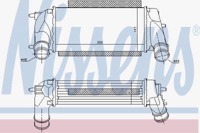 Nissens 96498 интеркулер на FORD TRANSIT COURIER Kombi