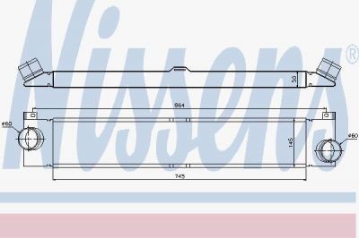 NISSENS Охладитель наддувочного воздуха (96624)