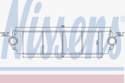 NISSENS Интеркулер VW T5/Multivan 03-> mot.1,9TDI/2,5TDI (96683)