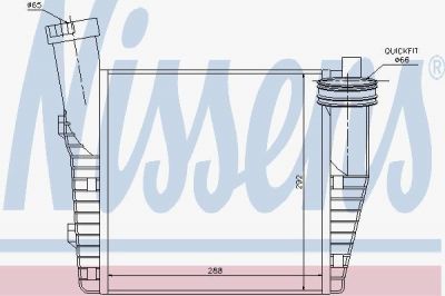 Nissens 96688 Интеркулер VAG Q7/TOUAREG/CAYENNE 2.5TD-5.0TD LH 02-10