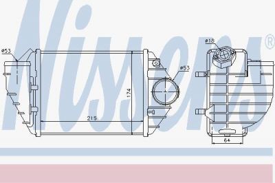 Nissens 96690 интеркулер на VW PASSAT Variant (3B6)