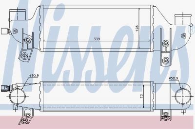 NISSENS Интеркулер FORD FOCUS I 1,8TD 98-04 (1227171, 96693)